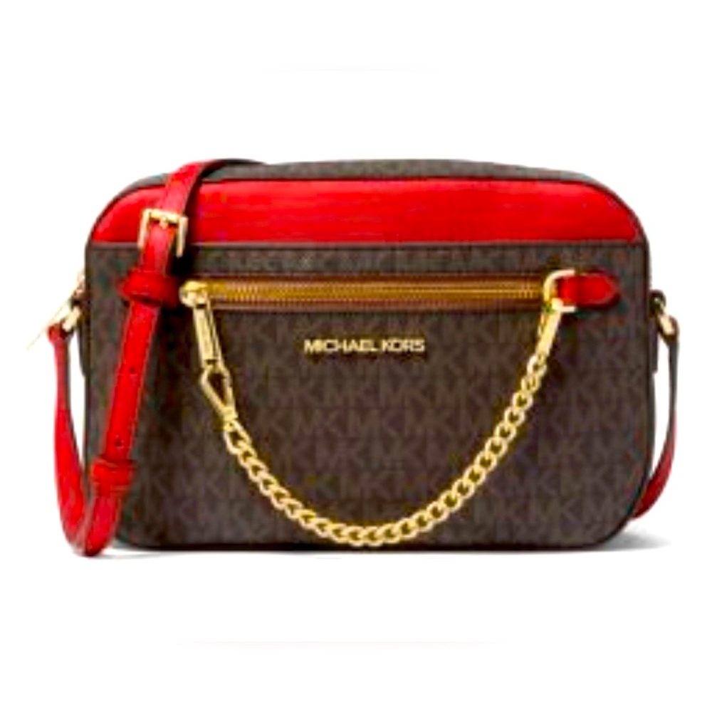 Michael Kors jet set large logo cross body bag